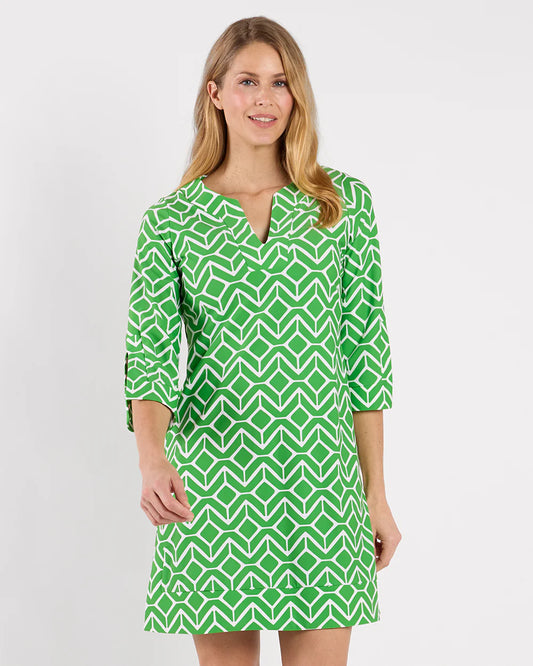 Jude Connally/ The Megan Dress/ Sail Geo Green