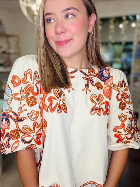 The Eva Embroidered Top