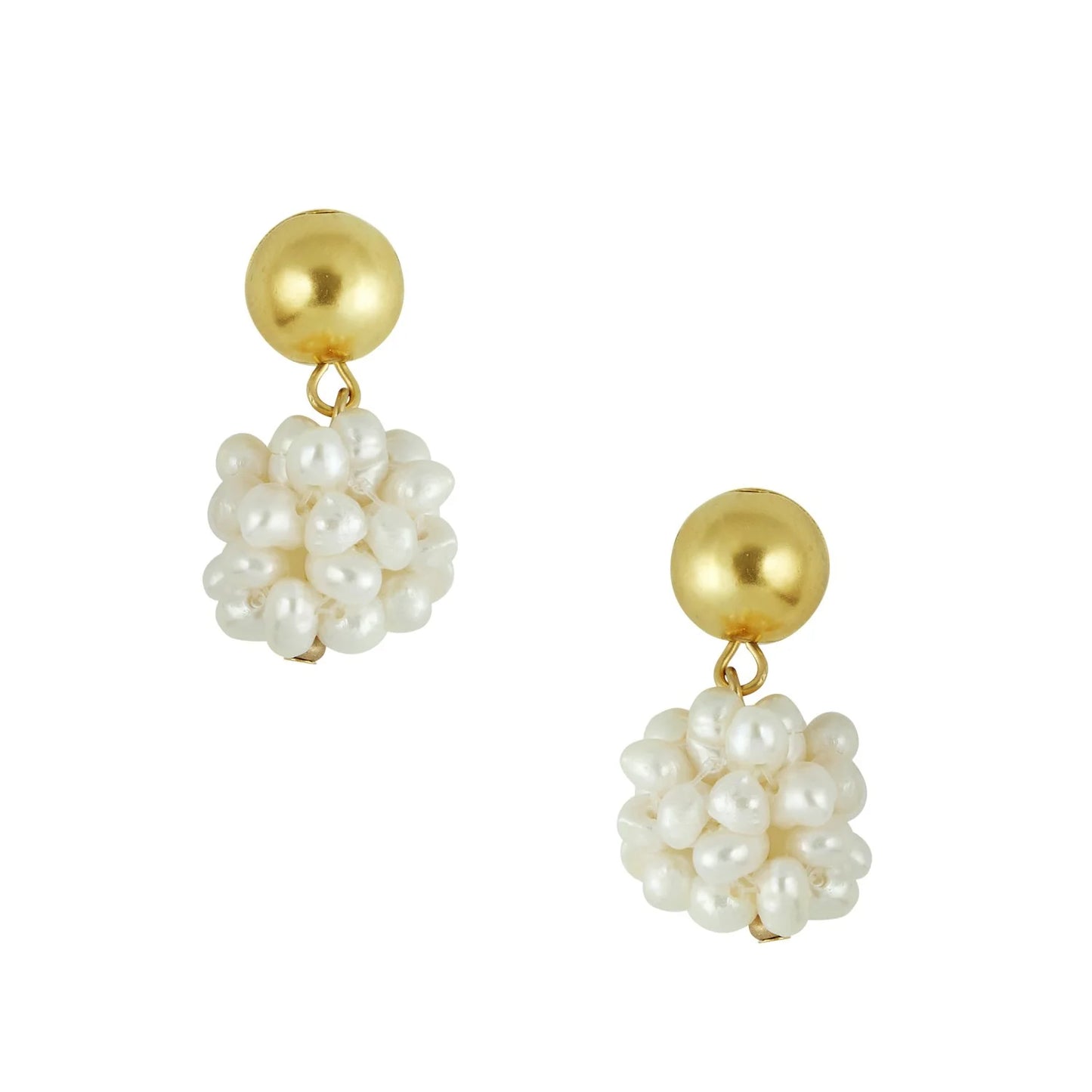 Susan Shaw/ Pearl Cluster Drop Margaret Earring