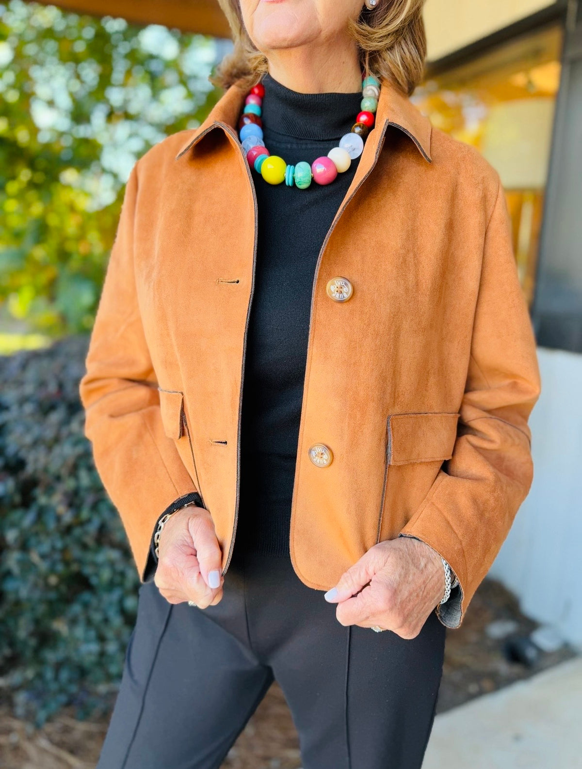 Ivy Jane/ The Suede Patch Pocket Jacket