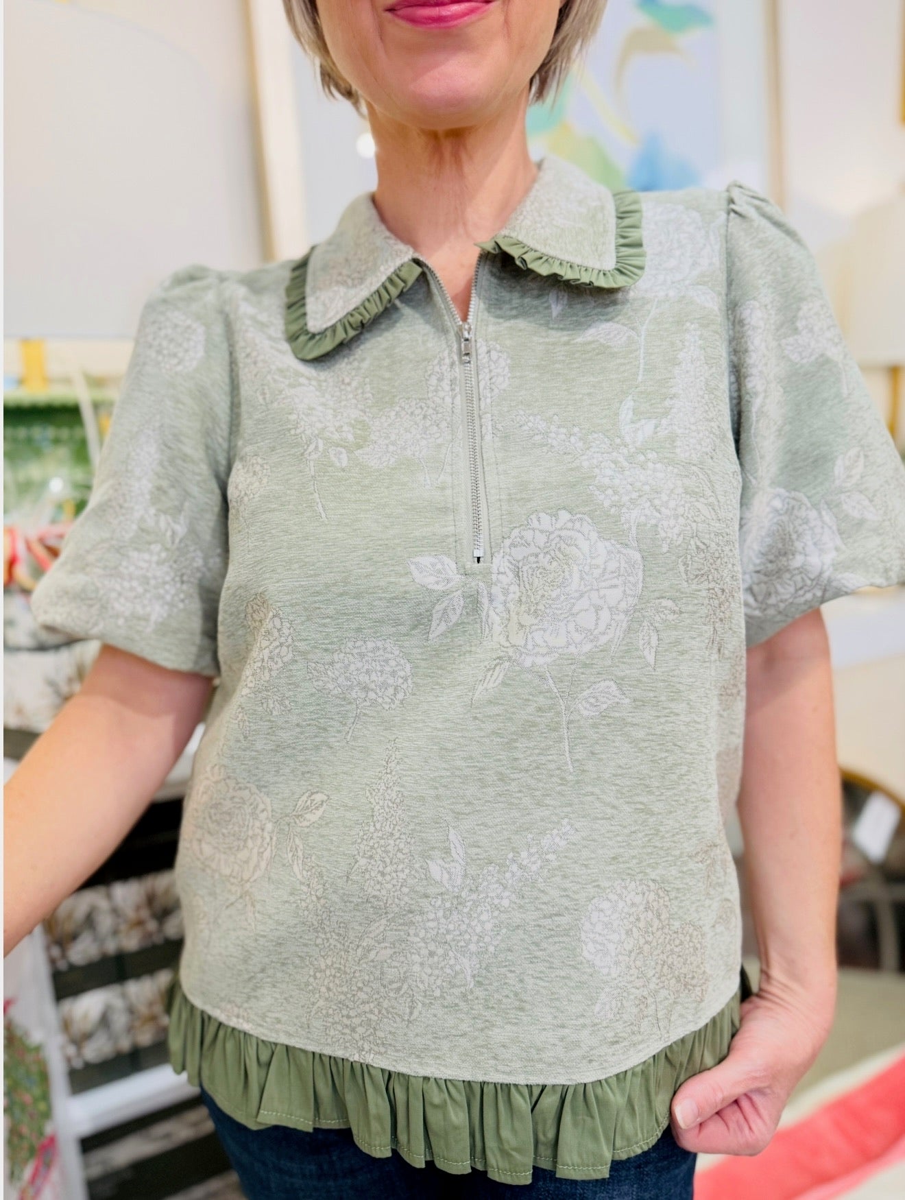 The Justice Jacquard Top