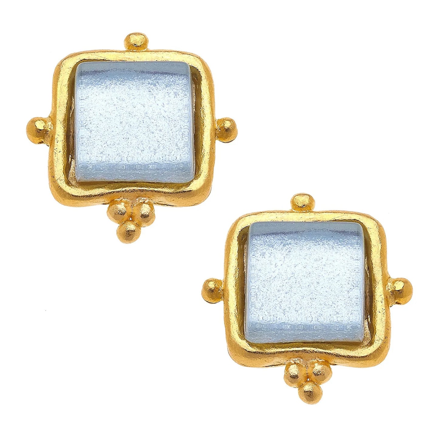 Susan Shaw/ Madeline White French Glass Stud
