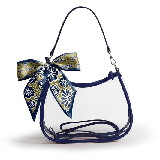 The Sara Large Clear Purse w/ Scarf/ Georgia Southern