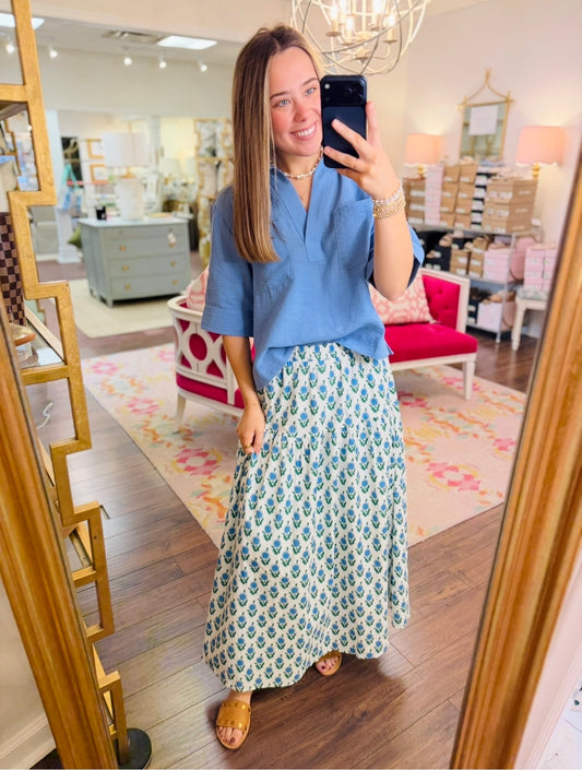 The Frayley Floral Skirt