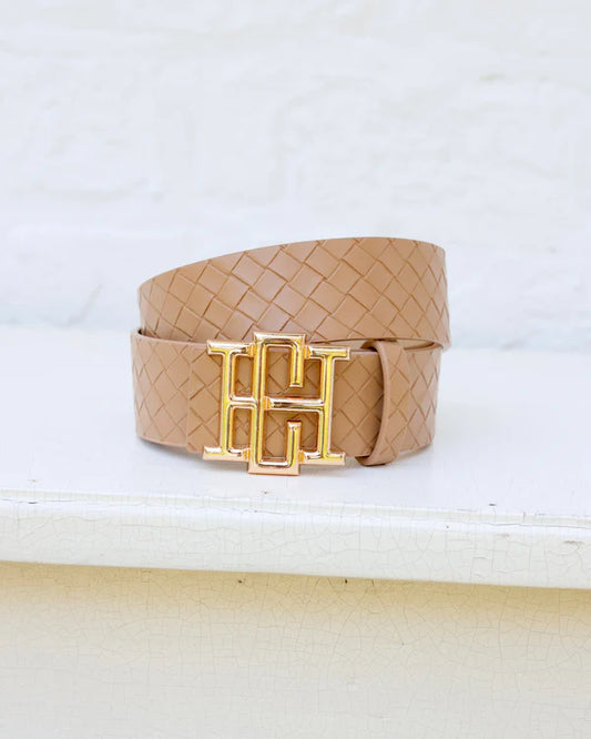 The Bridgette Belt/ Woven Tan