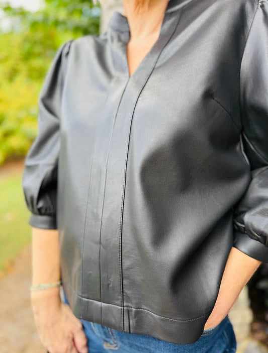 The Luci Leather Top