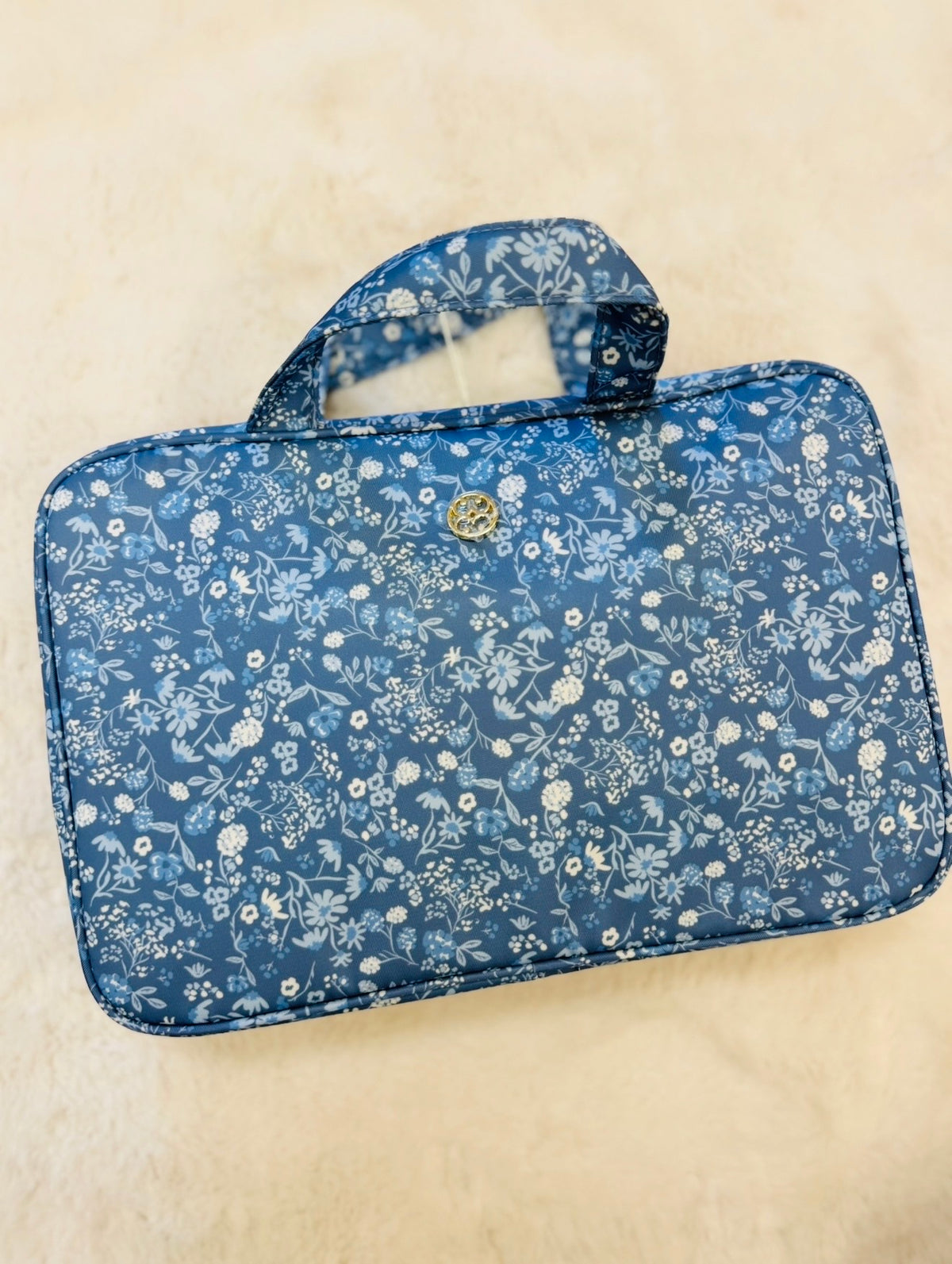 MS/ The Toiletry Cosmetic Bag/ Petal Charm Blue