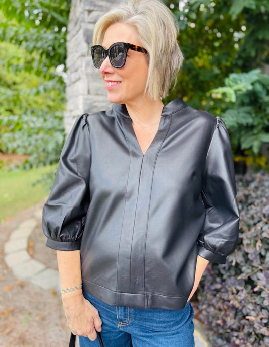The Luci Leather Top