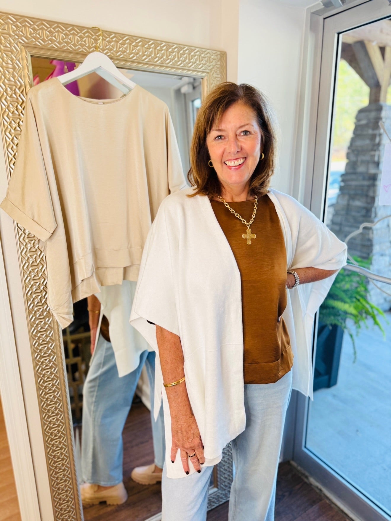 The Side Button Sweater Cape