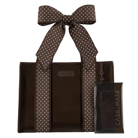 Case-Mate/ Jelly Tote/ Espresso Polka Dot Bow