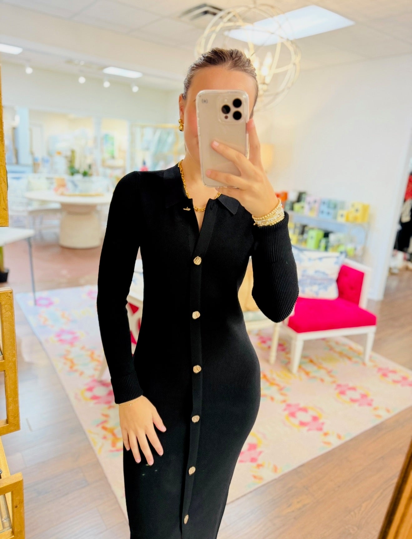 The Billie Button Dress