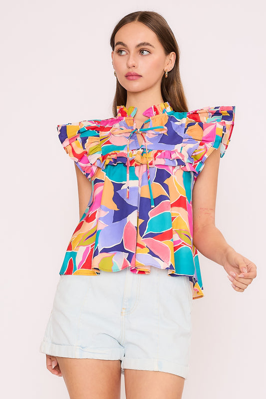 The Ruffle Bib Top