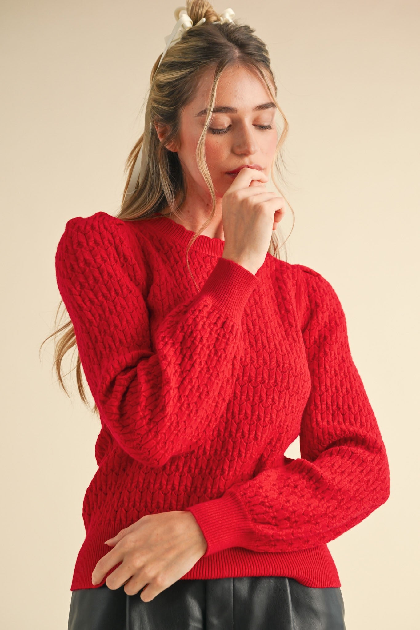 The Sasha Scalloped Sweater