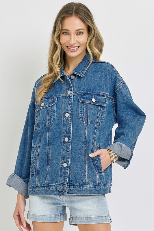 Risen/ Oversized Regular Denim Jacket