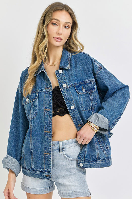 Risen/ Oversized Regular Denim Jacket