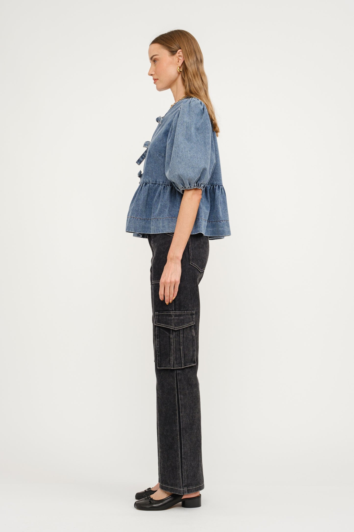 The Norah Denim Blouse