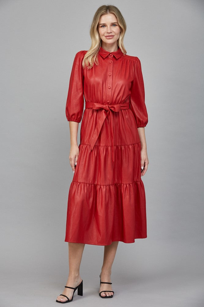 The Livvie Leather Dress