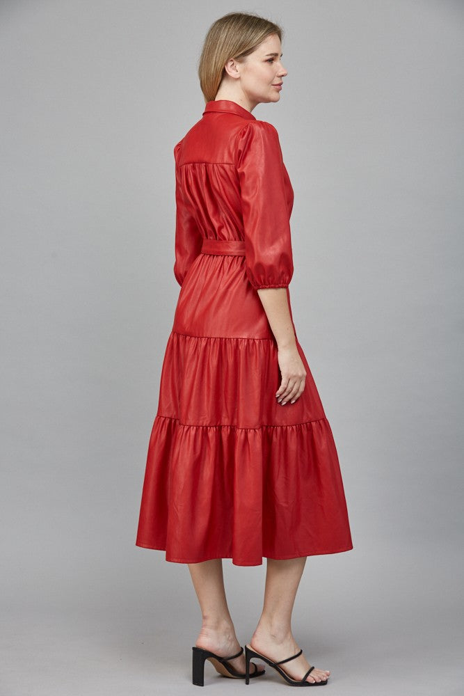 The Livvie Leather Dress