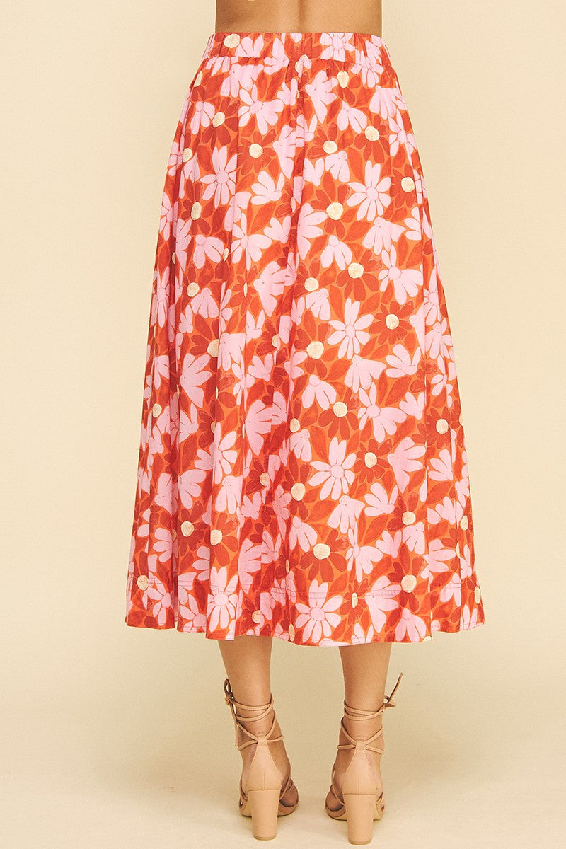 The Francesca Floral Midi Skirt