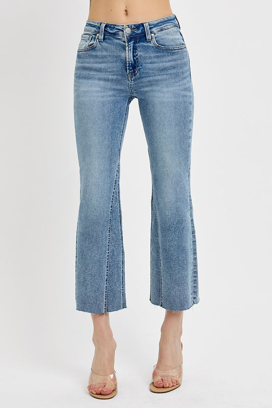 Risen/ MR Crop Flare Seam Jeans
