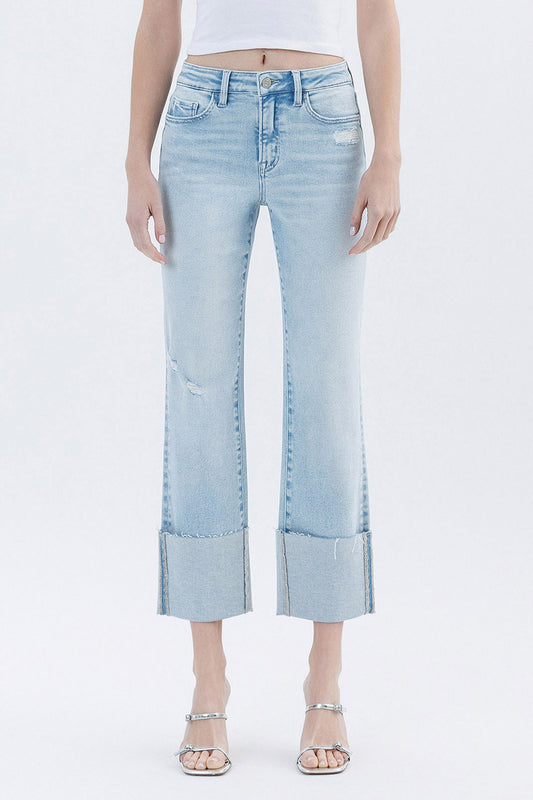 Vervet/ HR Crop Straight Jean