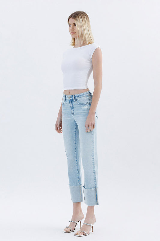 Vervet/ HR Crop Straight Jean