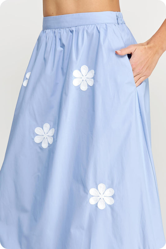 The Fria Floral Midi Skirt