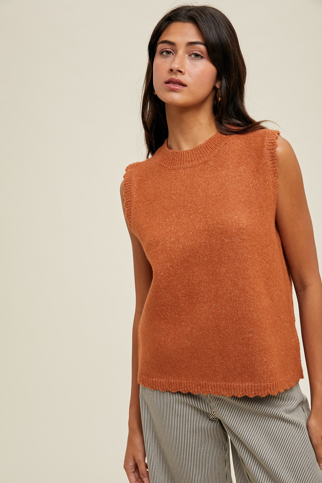 The Siva Scalloped Sweater
