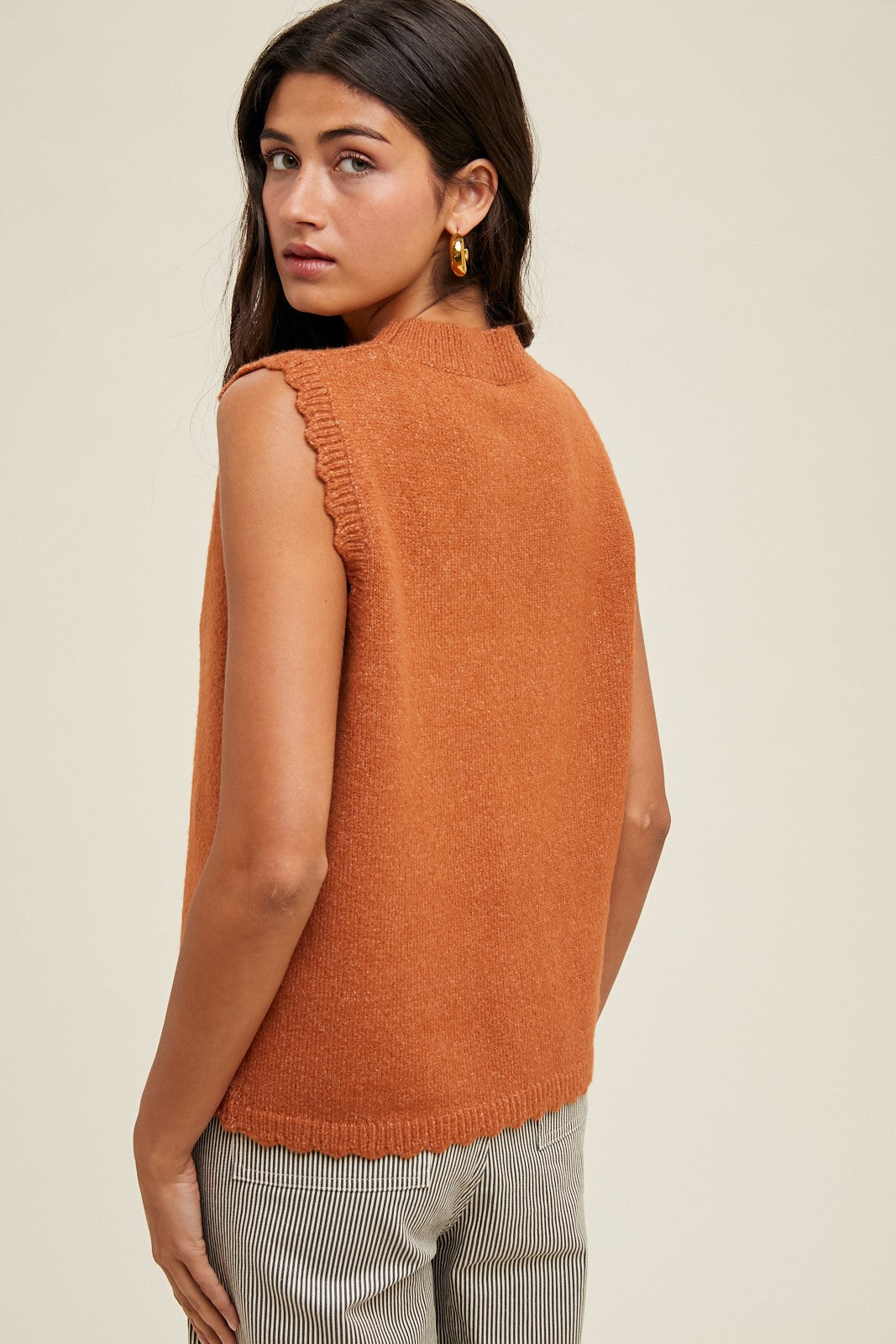 The Siva Scalloped Sweater
