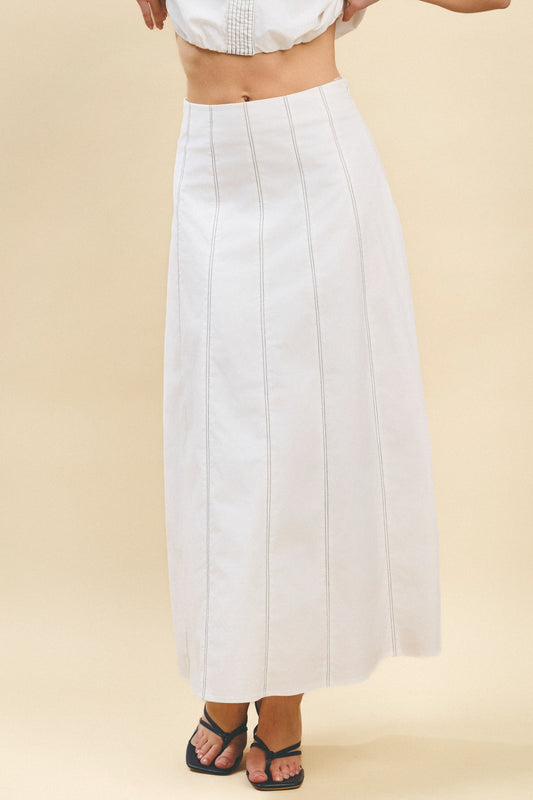 The Peyla Poplin Midi Skirt