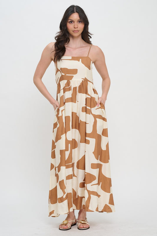 The Terracotta Drift Maxi Dress