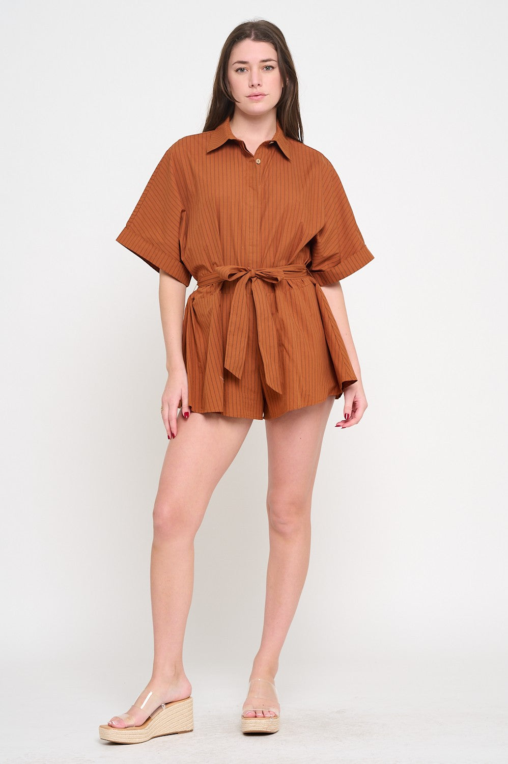 The Terracotta Ridge Romper/ FINAL SALE