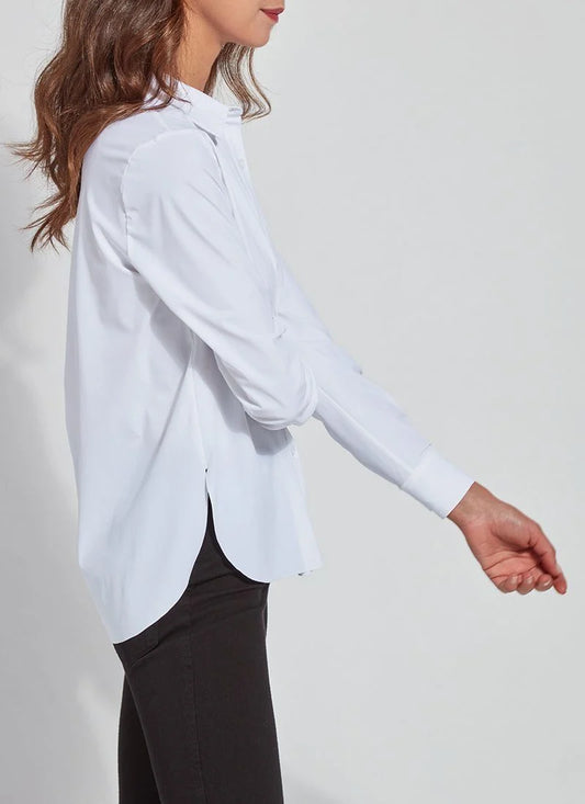 Lyssé/ The Connie Slim Button Down/ White