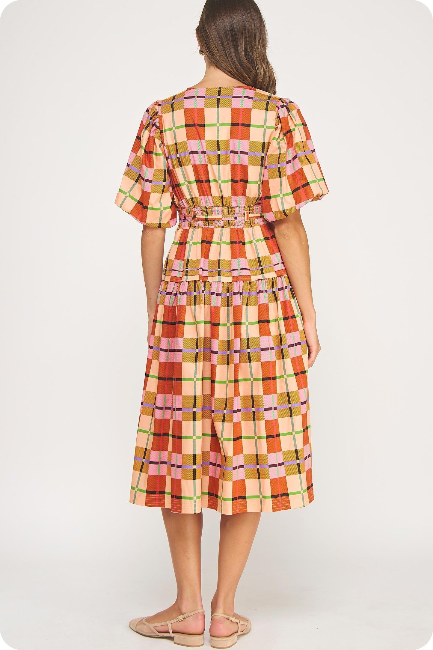 The Piper Plaid Midi Dress