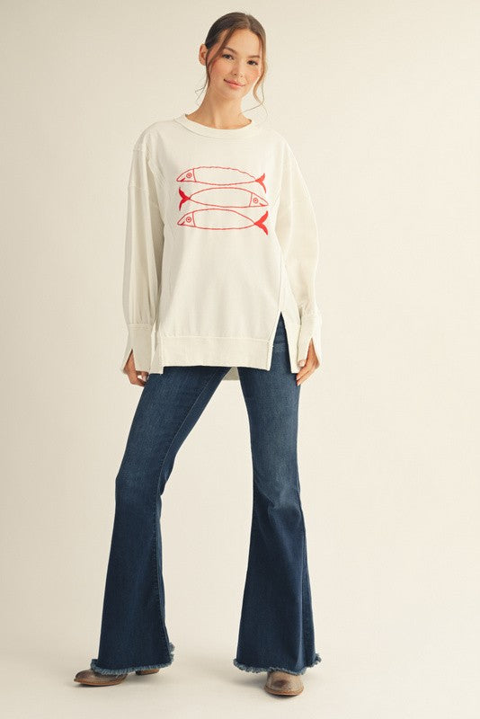 The Cara Coastal Crewneck