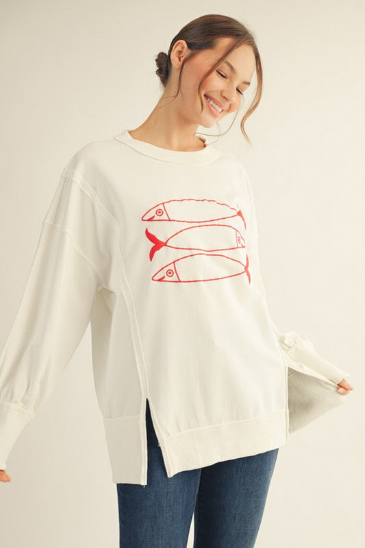 The Cara Coastal Crewneck