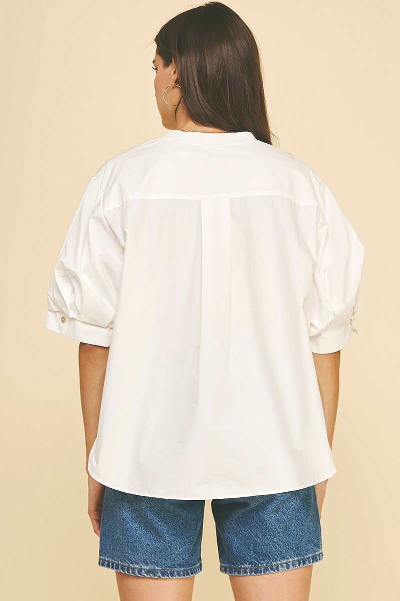 The Molo Mixed Media Top