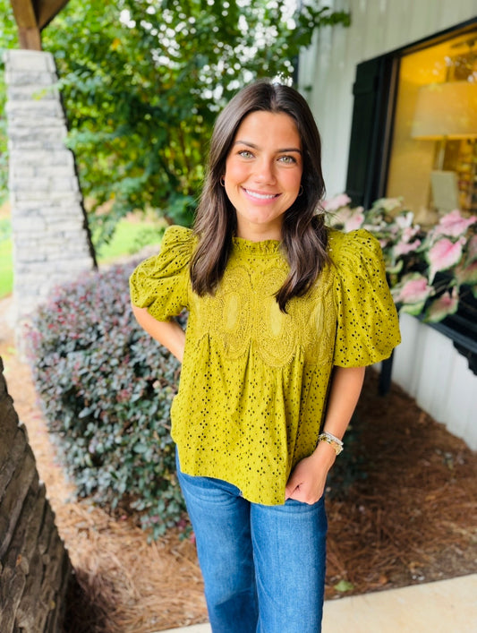 The Ember Eyelet Top