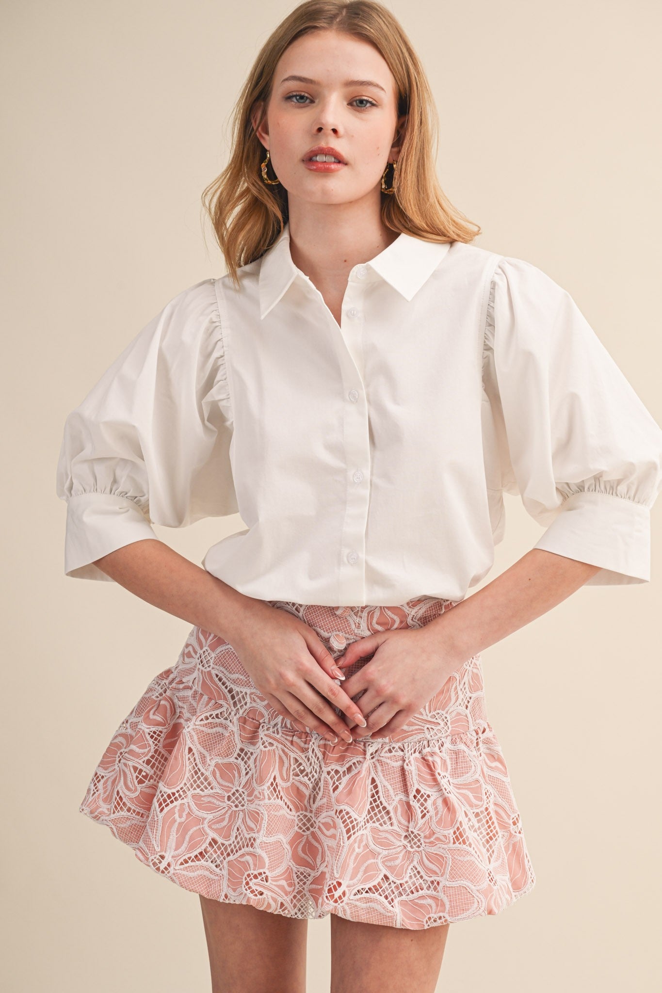 The Brynn Button Blouse