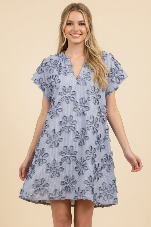 The Simone Striped Floral Dress