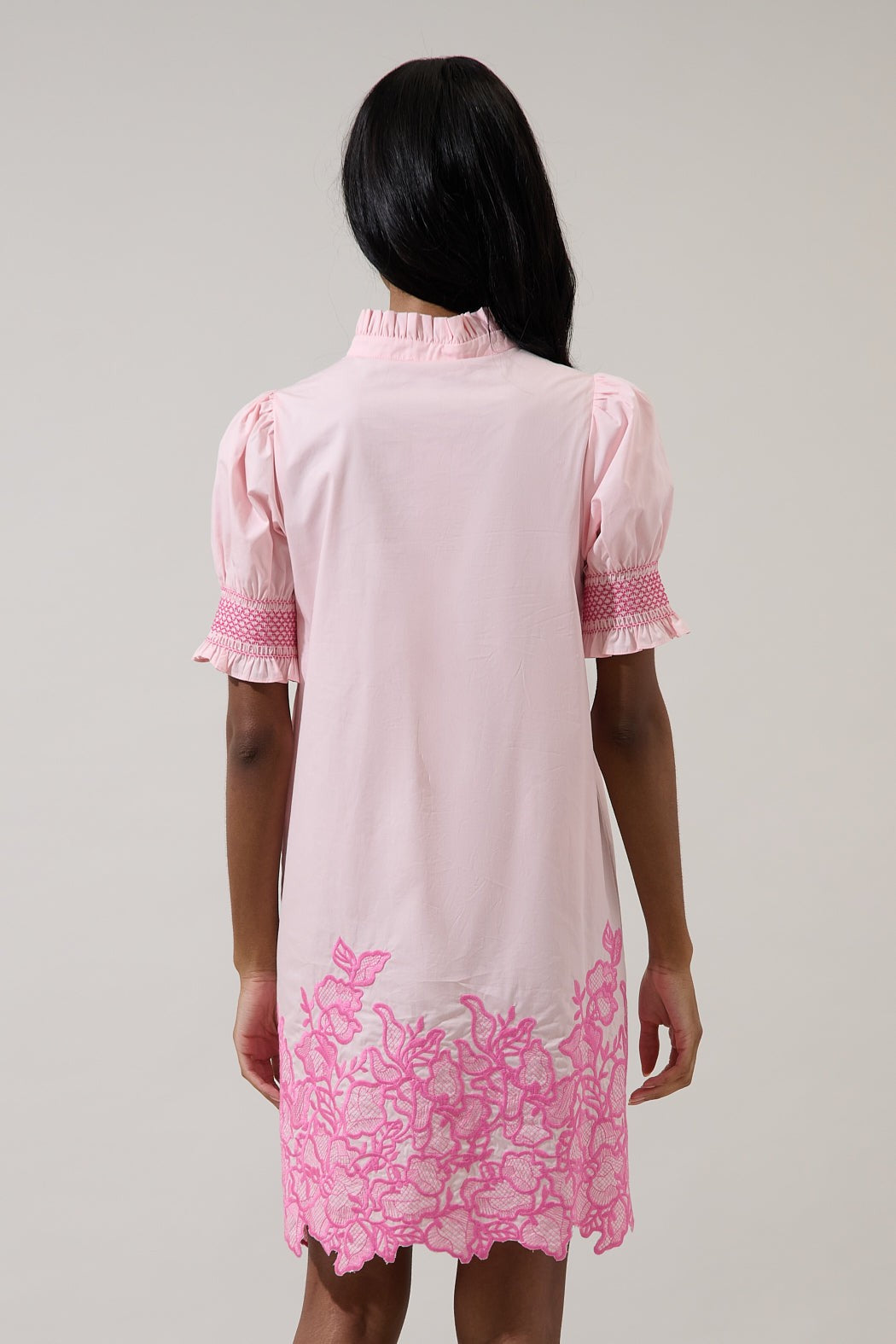 The Hansie Embroidered Mini Dress FINAL SALE