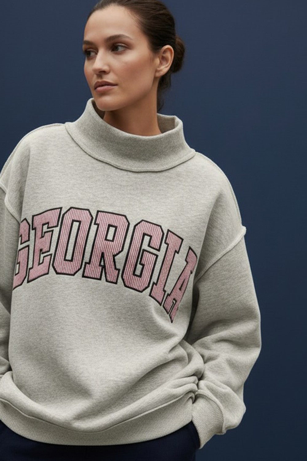 The Pinstripe Georgia Mockneck