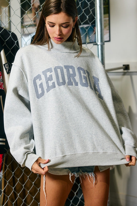 The Pinstripe Georgia Mockneck