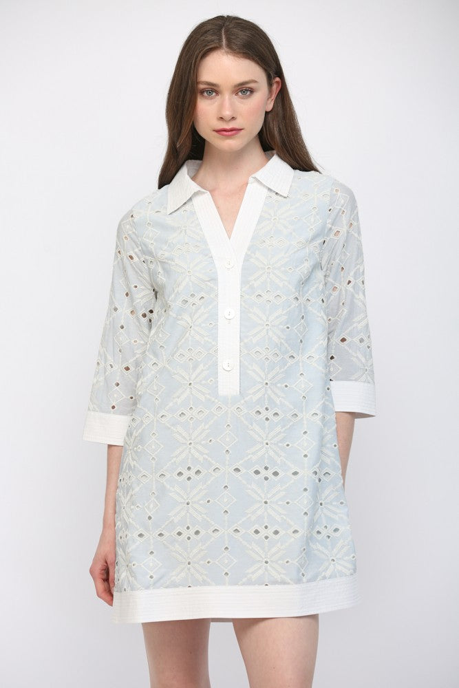 The Ela Eyelet Shift Dress