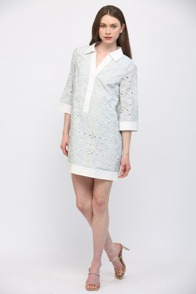The Ela Eyelet Shift Dress