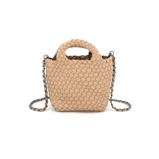 The Bray Braided Clutch/ Beige