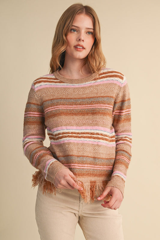 The Follie Fringe Sweater