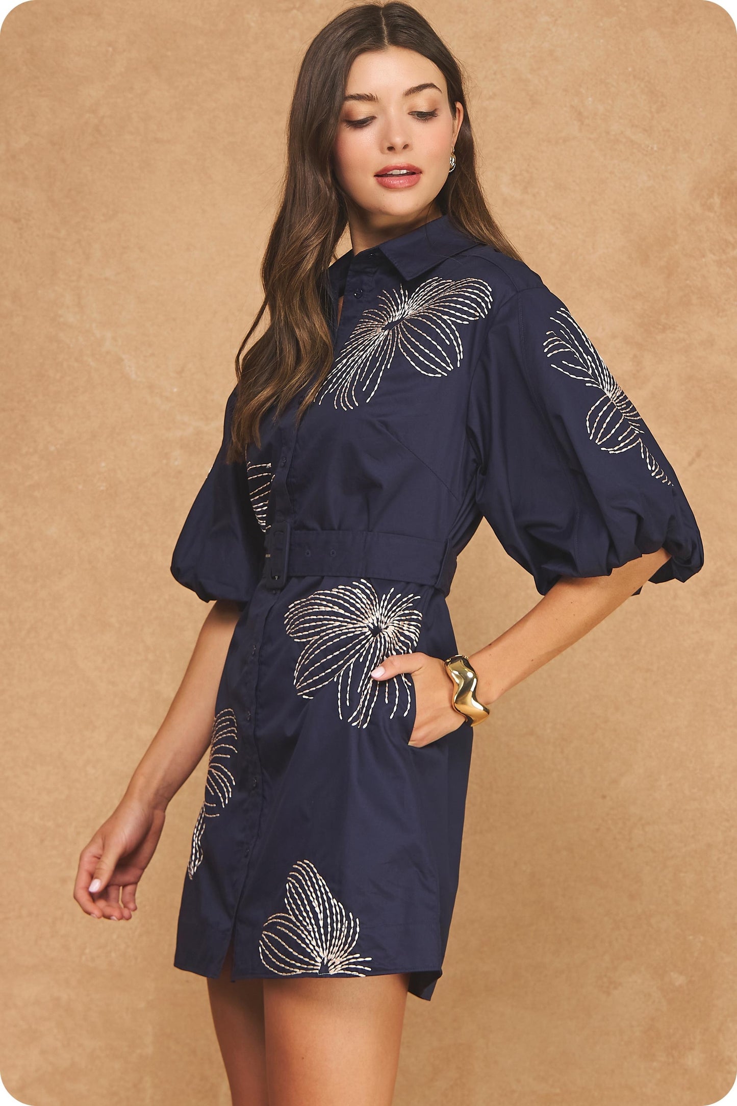 The Bara Belted Mini Dress