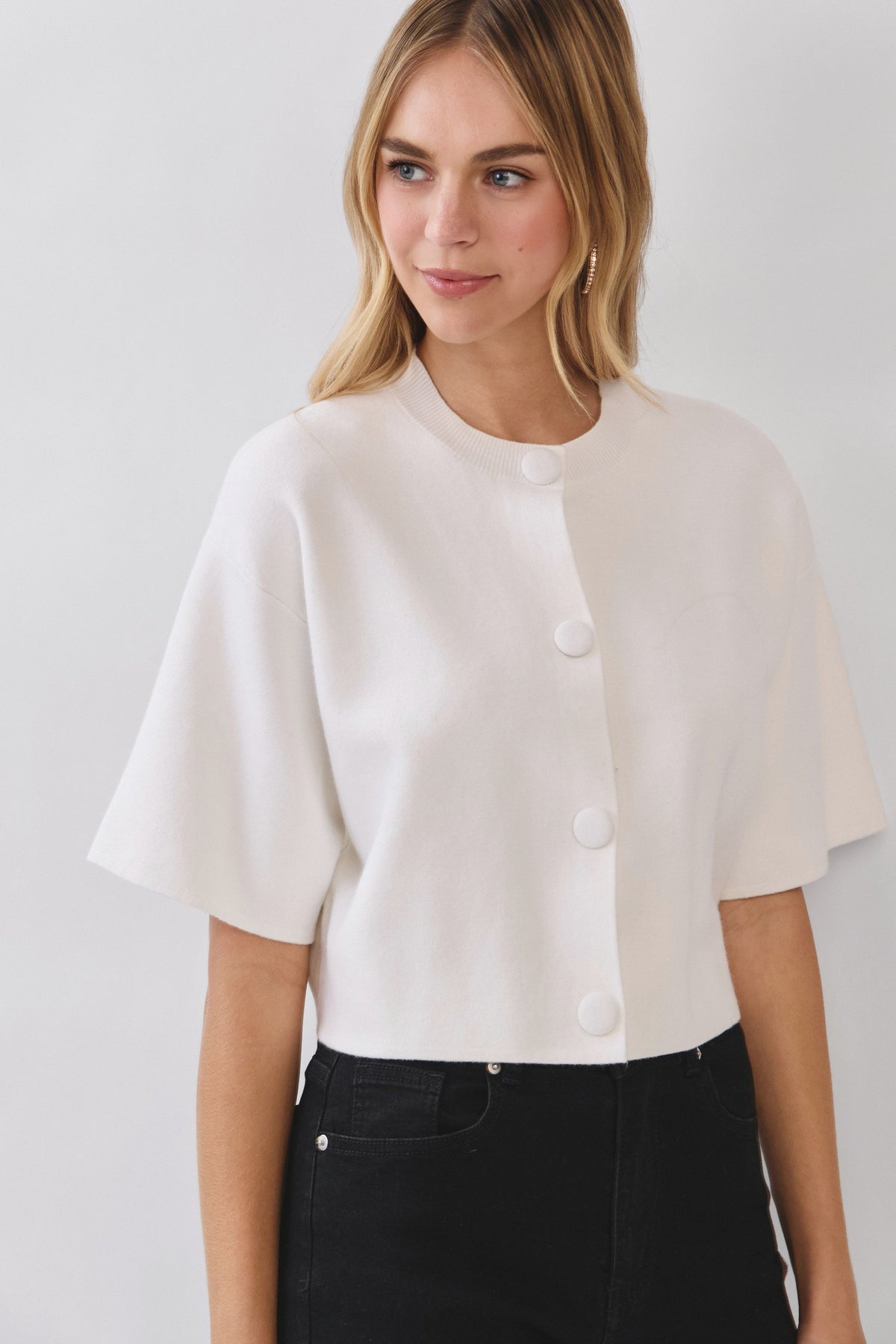 The Brynn Button Sweater
