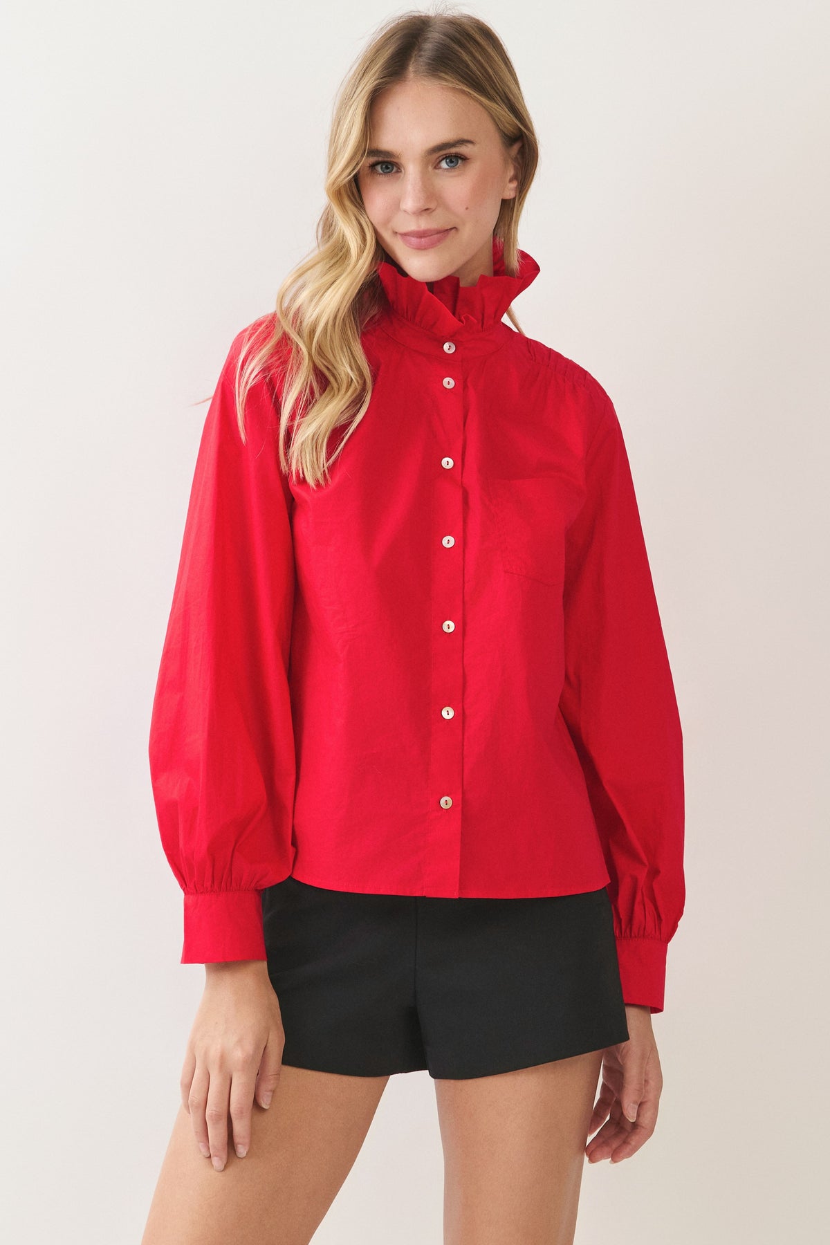 The Remmie Ruffle Neck Top